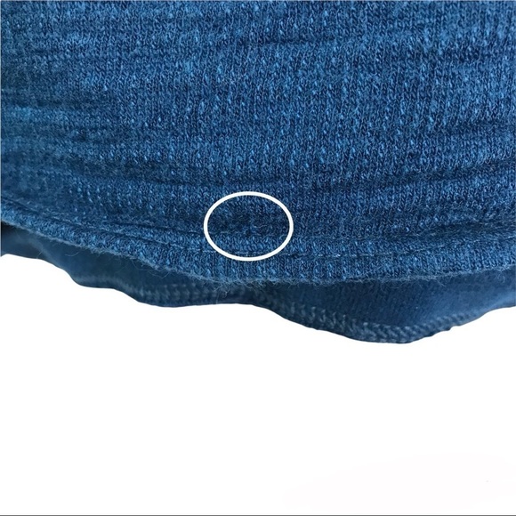 LUCY Blue Knit Double Breasted Sweater Jacket Military Style SIZE LARGE - Picture 11 of 15